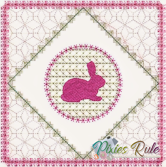 All Tucked In Crib Quilt 8x8 Machine Embroidery Design by Pixies Rule