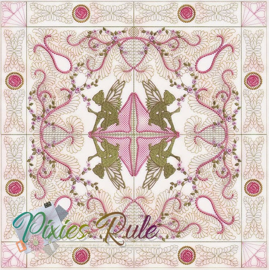 Fairy Dance Girl Quilt 8x8