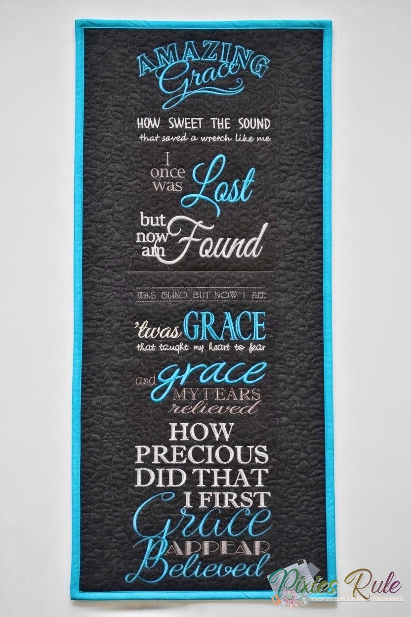 Amazing Grace Wall Hanging 8x12