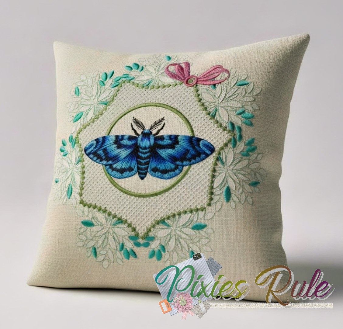 Nature's "Leaves" Monogram Frame 5x7 Machine Embroidery Design by Pixies Rule
