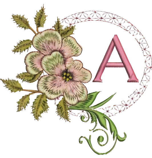Dogwood Alpha Machine Embroidery Design by Pixies Rule