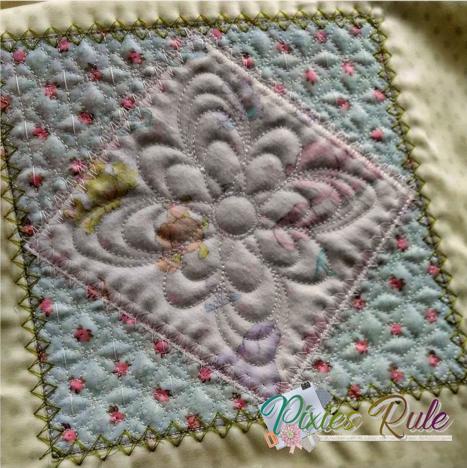 All Tucked In Crib Quilt 8x8 Machine Embroidery Design by Pixies Rule