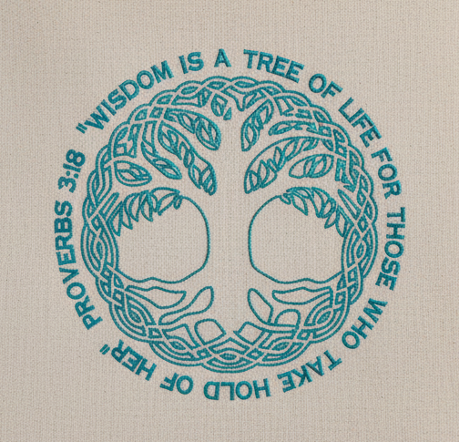Tree of Life Bluework 8x8 Machine Embroidery Design by Pixies Rule