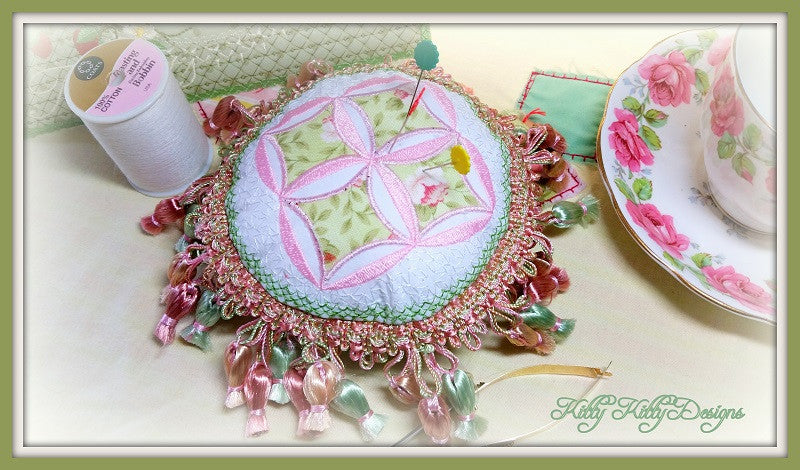 Mock Cathedral Windows Pin Cushion