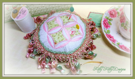 Mock Cathedral Windows Pin Cushion