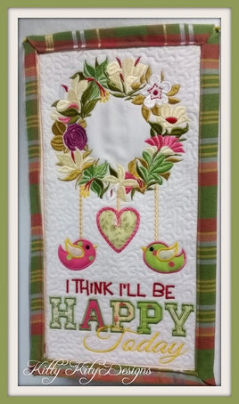 Be Happy Wall Hanging 8x12