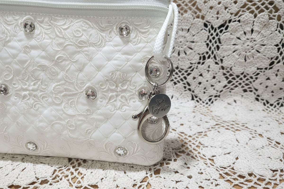 Bridal 1920's Zipper Pouch Machine Embroidery Design by Pixies Rule