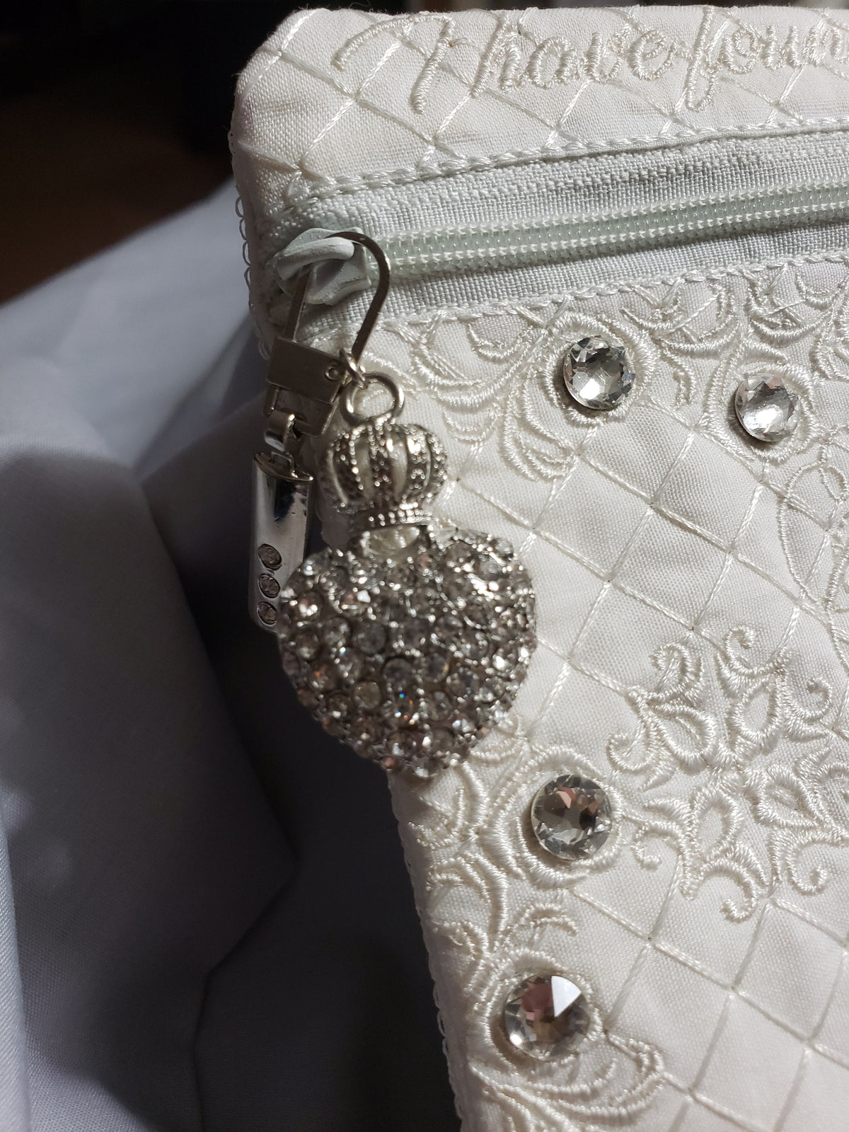 Bridal 1920's Zipper Pouch Machine Embroidery Design by Pixies Rule