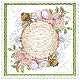 Bee Peaceful Checkbook Cover 8x8