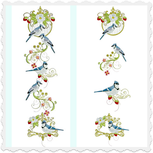 Blue Jays & Berries Bell Pull
