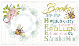 Books Are The Bees Reading Pillow 8x14