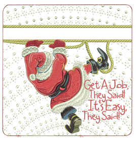 Get A Job - Santa 6X6 Pouch