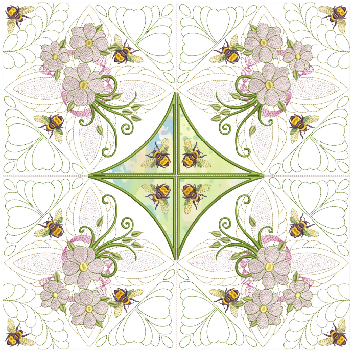 Jardin A La Francaise Quilt 6x6