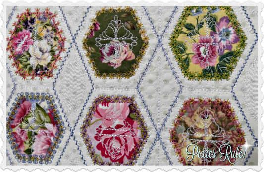 Mock Secret Garden Multiples 6x6 Machine Embroidery Design by Pixies Rule