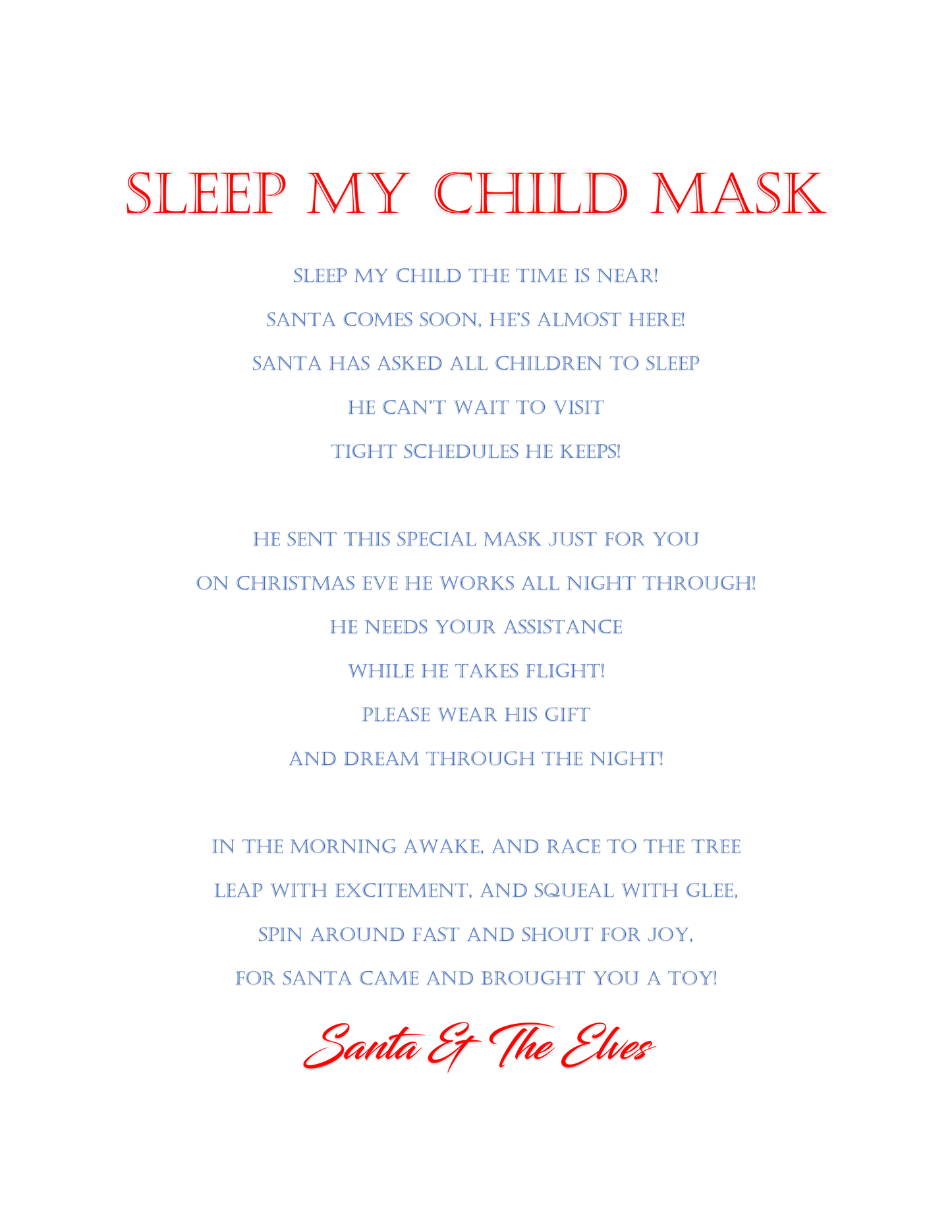Christmas Magic Sleep Masks