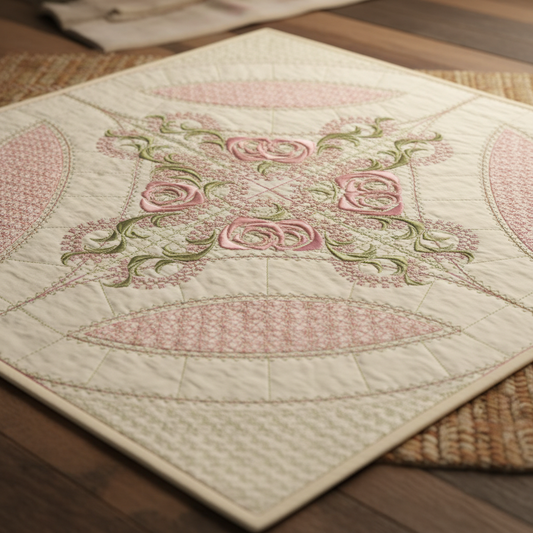 Mock Double Wedding Ring Quilt 6x6