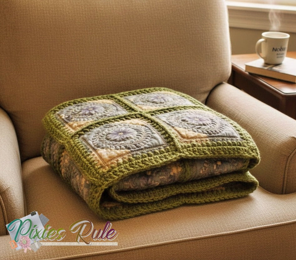 Mock Fusion - Feather Wreath 8x8 Machine Embroidery Design by Pixies Rule