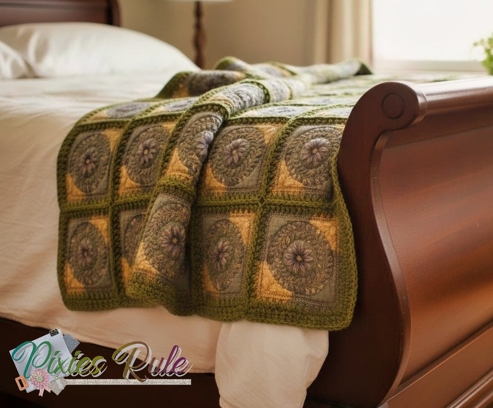 Mock Fusion - Feather Wreath 8x8 Machine Embroidery Design by Pixies Rule