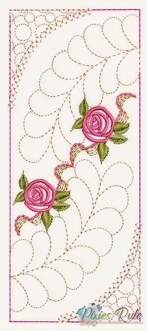 Bullion Rose Trellis Quilt - 8x8
