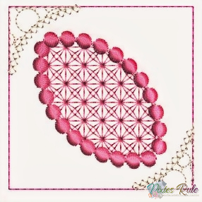 Bullion Rose Trellis Quilt - 8x8