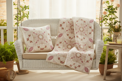 Bullion Rose Trellis Quilt - 8x8