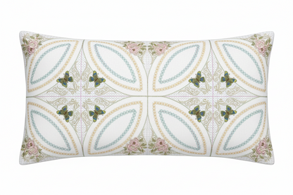 Mock Double Wedding Ring Butterflies & Blossoms Quilt 5x5