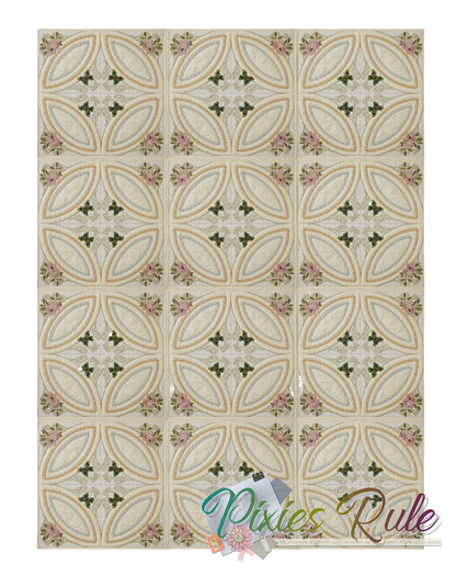 Butterflies & Blossoms Quilt 8x8 Machine Embroidery Design by Pixies Rule