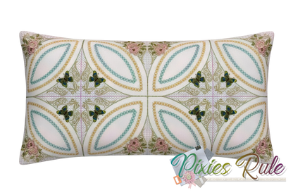 Butterflies & Blossoms Quilt 8x8 Machine Embroidery Design by Pixies Rule