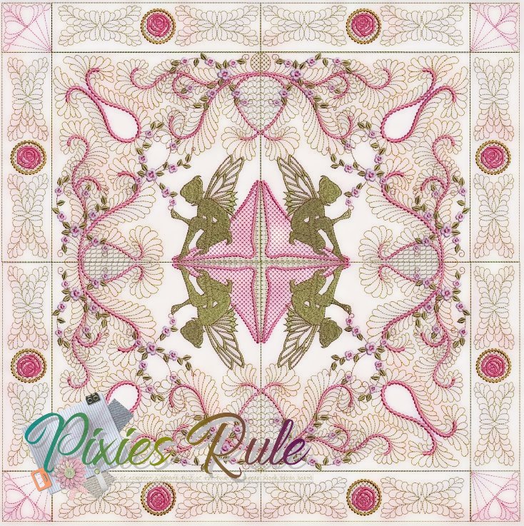 Fairy Dance Girl Quilt 6x6