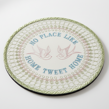 Home Tweet Home Mug Mat - 6x6 Machine Embroidery Design by Pixies Rule