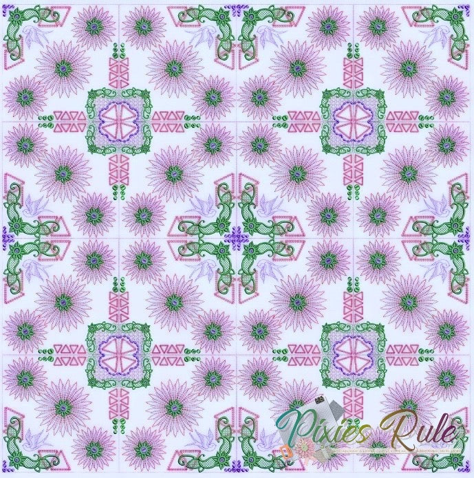 Spiral Spring Quilt 6x6