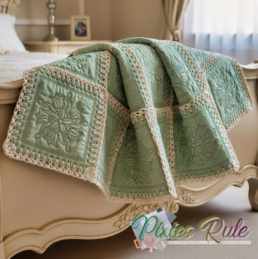 Mock Fusion - Tulip Mandala 4x4 Machine Embroidery Design by Pixies Rule