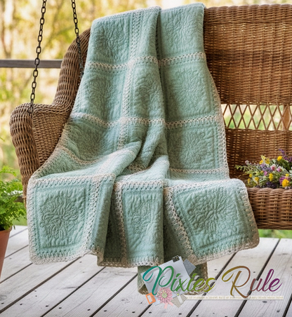 Mock Fusion - Tulip Mandala 4x4 Machine Embroidery Design by Pixies Rule