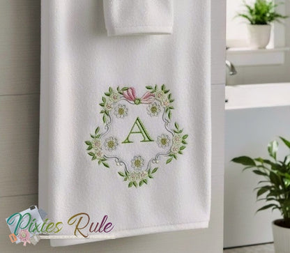 English Garden Alphabet 4x4 Machine Embroidery Design by Pixies Rule