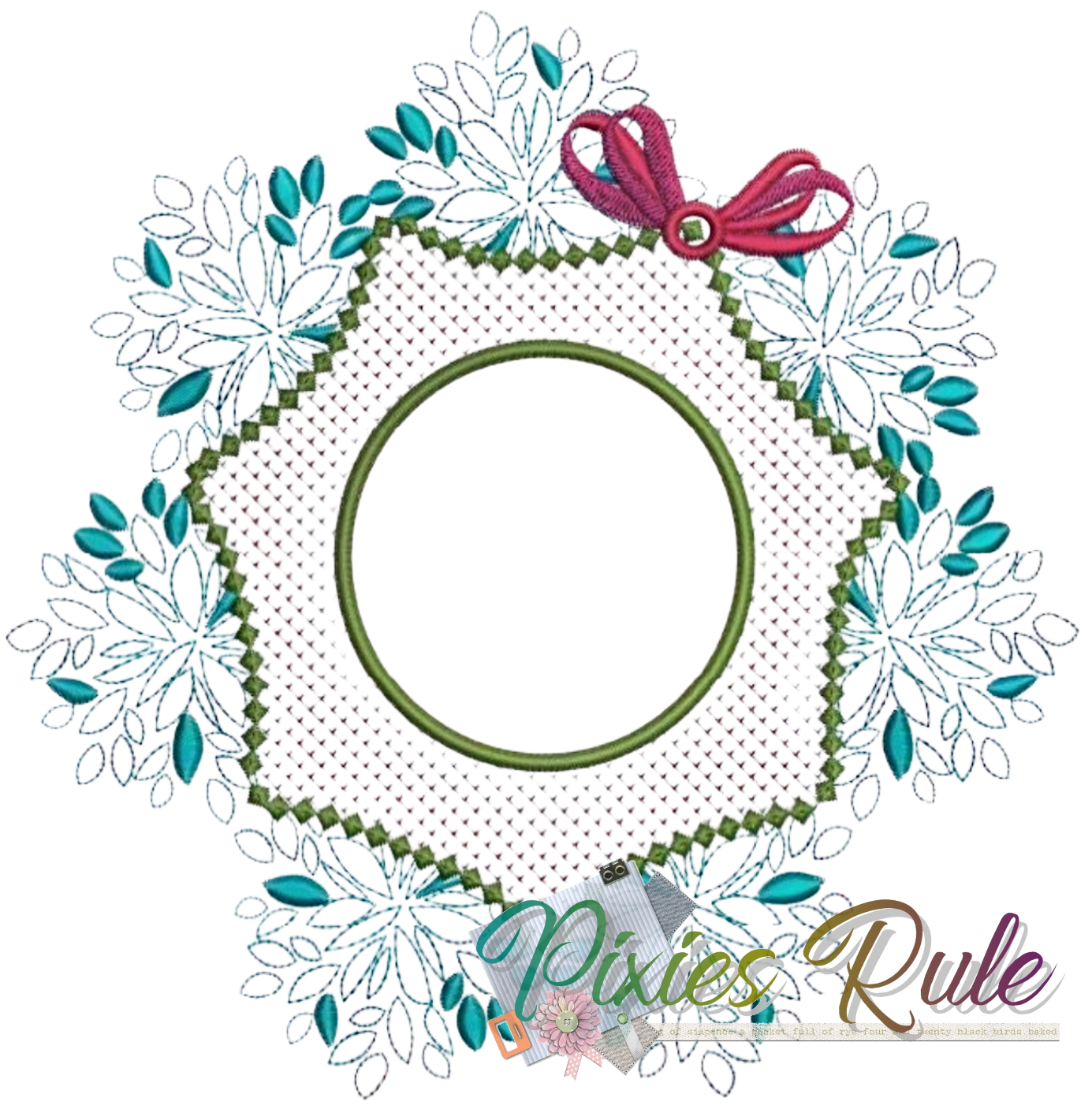 Nature's "Leaves" Monogram Frame 8x8