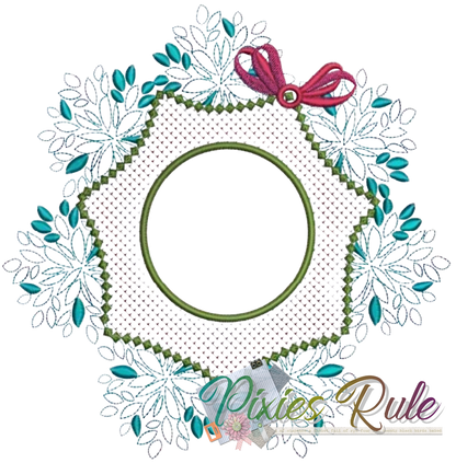 Nature's "Leaves" Monogram Frame 8x8
