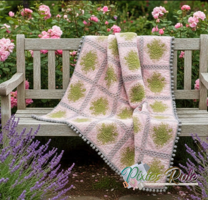 Mock Fusion - Vintage Rose 4x4 Machine Embroidery Design by Pixies Rule