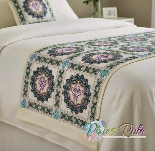 Ottoman Quilt 5x7 Machine Embroidery Design by Pixies Rule