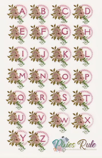 Dogwood Alpha Machine Embroidery Design by Pixies Rule