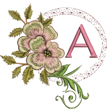 Dogwood Alpha Machine Embroidery Design by Pixies Rule