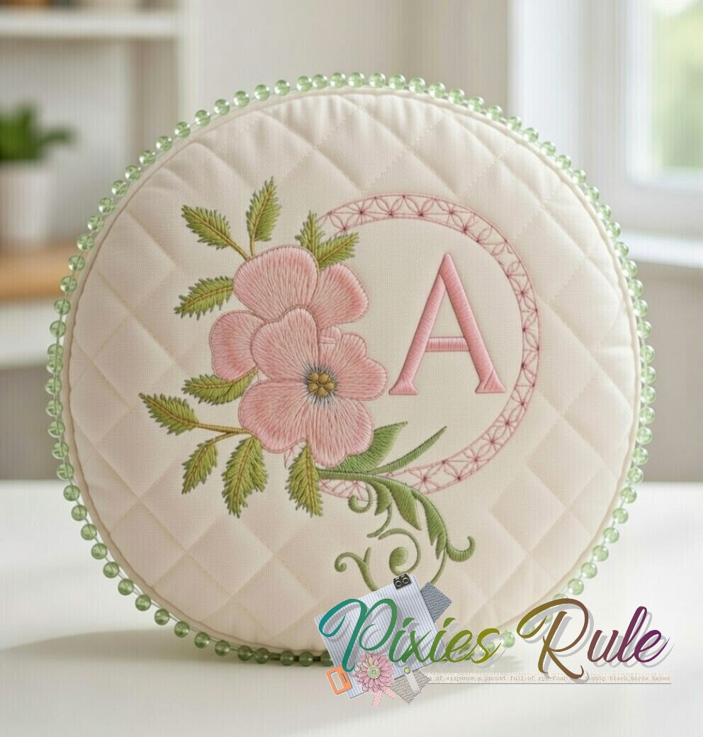 Dogwood Alpha Machine Embroidery Design by Pixies Rule