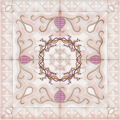 Grapevine Quilt - 8x8 Machine Embroidery Design by Pixies Rule