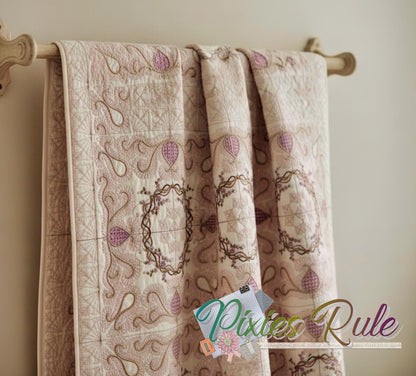 Grapevine Quilt - 8x8 Machine Embroidery Design by Pixies Rule