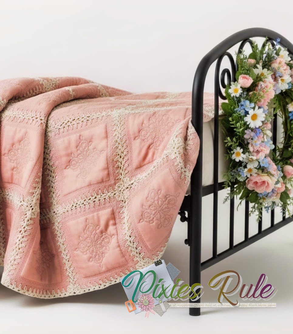 Mock Fusion - Briar Rose 8x8 Machine Embroidery Design by Pixies Rule