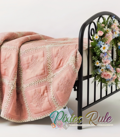 Mock Fusion - Briar Rose 8x8 Machine Embroidery Design by Pixies Rule