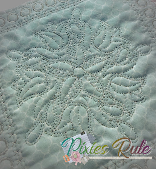 Mock Fusion - Tulip Mandala 4x4 Machine Embroidery Design by Pixies Rule