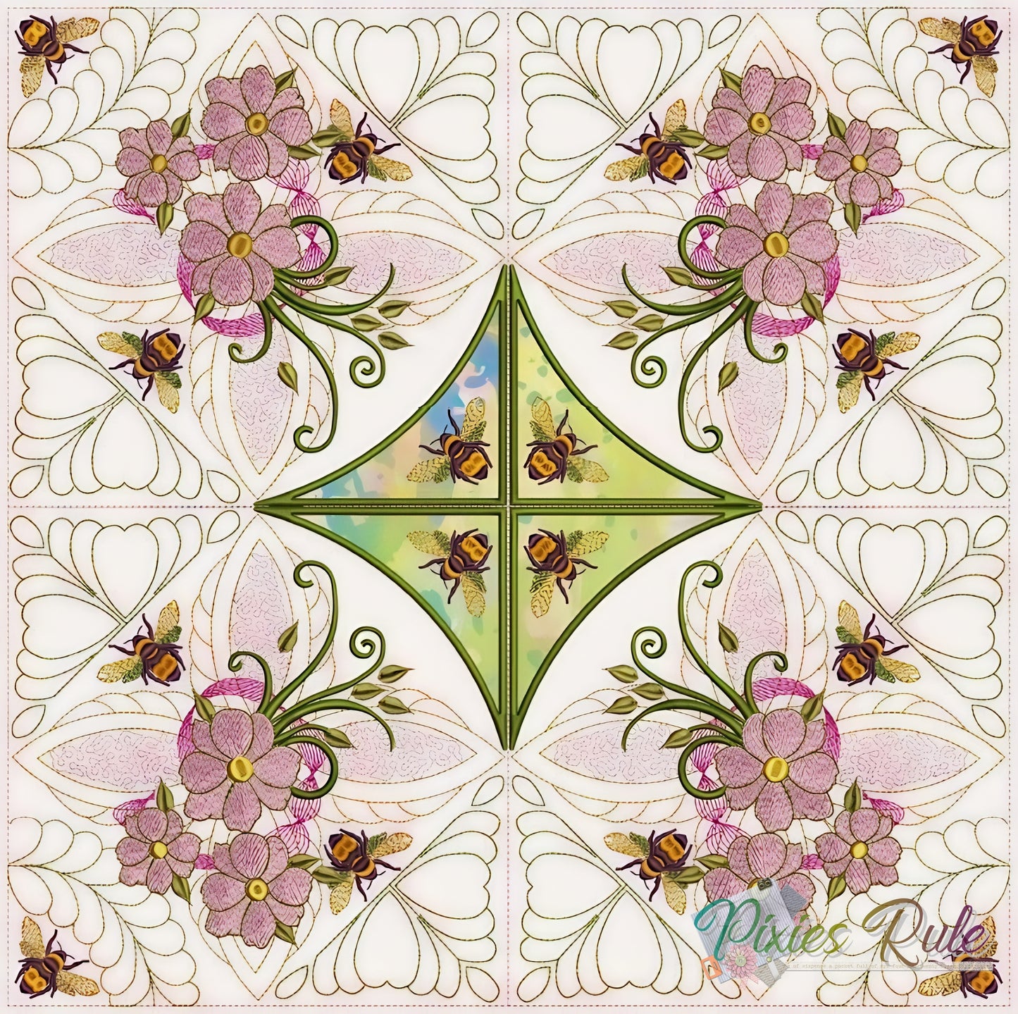 Jardin A La Francaise Quilt 8x8