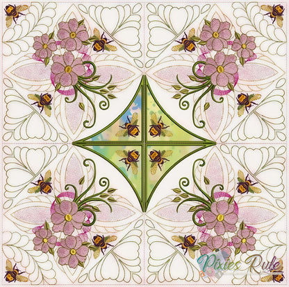 Jardin A La Francaise Quilt 8x8