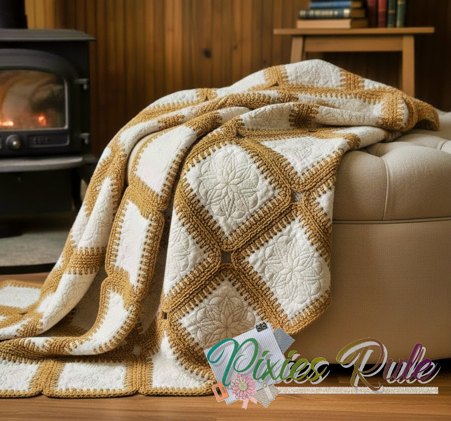 Mock Fusion - Snowflake 4x4 Machine Embroidery Design by Pixies Rule