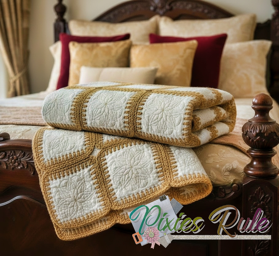 Mock Fusion - Snowflake 4x4 Machine Embroidery Design by Pixies Rule